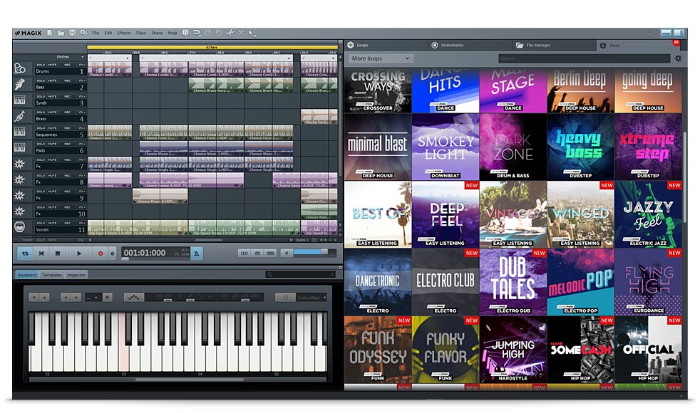 The music software Music Maker