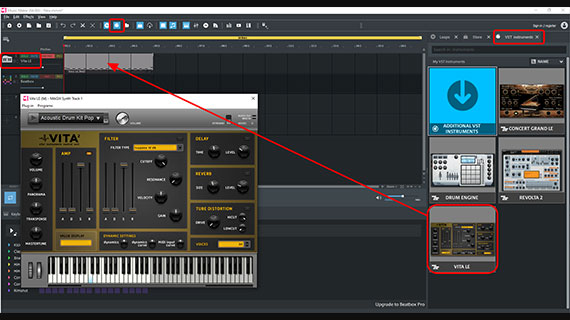 Load the Vita-Sampler in the Media Pool using drag & drop