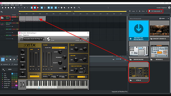 Vita-Sampler im Media Pool per Drag &Drop laden