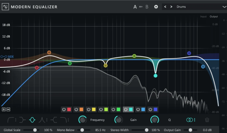 Your mix up-close with modernEQ