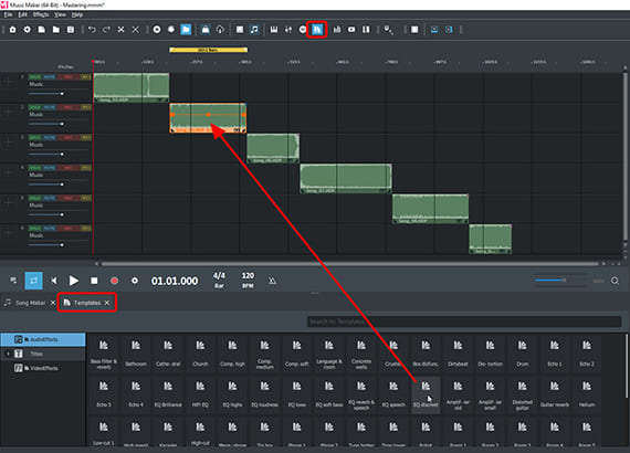 Drag and drop FX templates