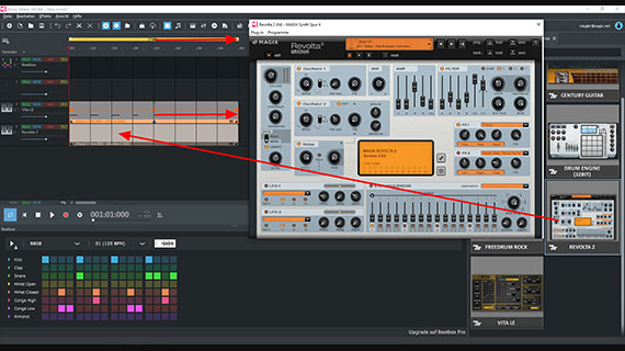 Software-Instrument "Revolta" für den Bass auf die Spur ziehen