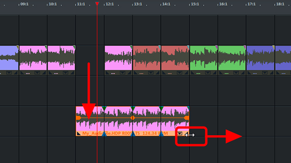 Extracting a sample from a song to create a loop