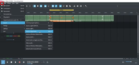 Formats for audio export