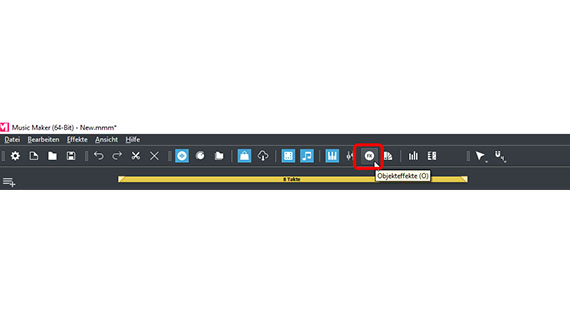 Objekteffekte in der Werkzeugleiste öffnen 