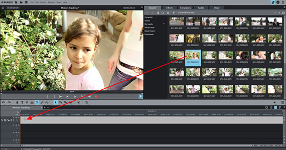 Importazione di video per il Motion Tracking