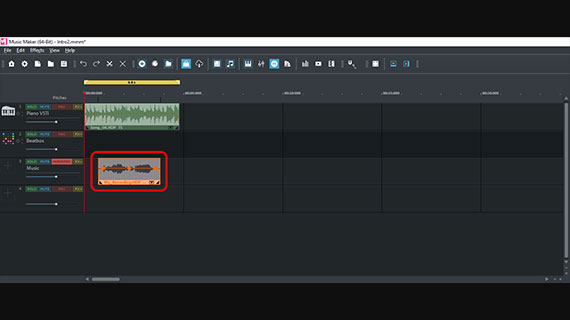 Cut audio recording, fade in and arrange appropriately