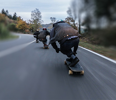 Darstellung des Tilt-Shift-Effekts mit einem Skater