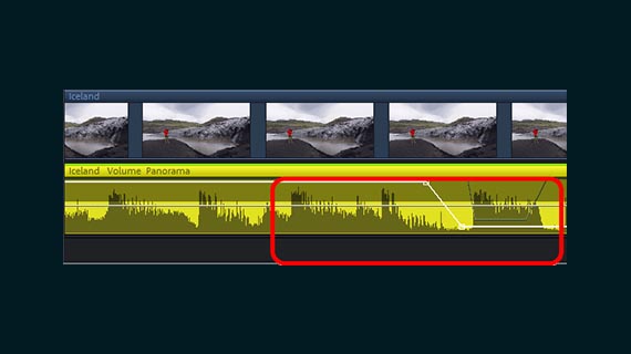 Modificare volume e panorama