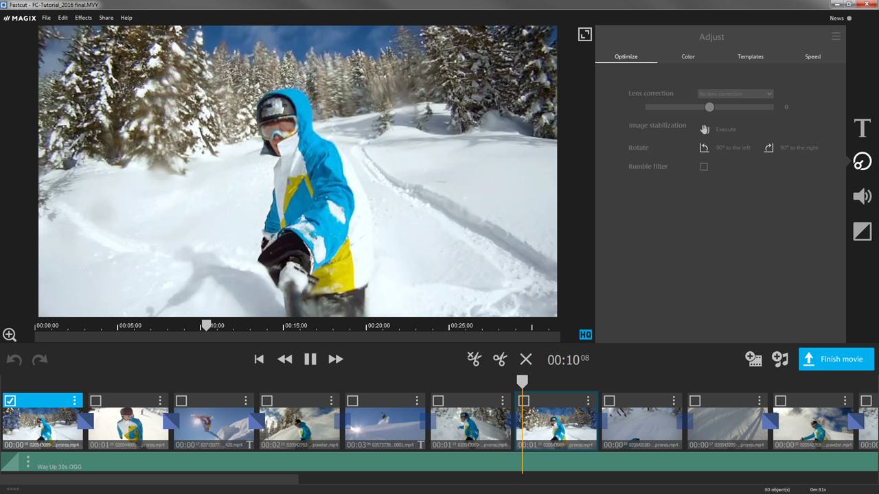 magix fastcut how to import a vimeo clip